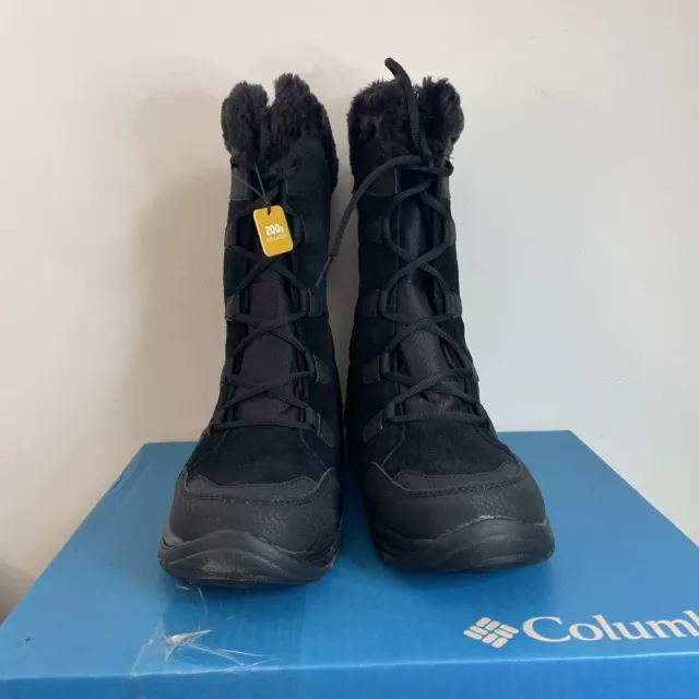 Columbia Women's Ice Maiden II Winter Snow Boot Footwear Black Grey 10 2