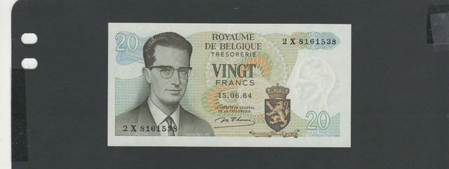 BELGIQUE - Billet 20 Francs 1964 SPL/AU Pick-138 § X
