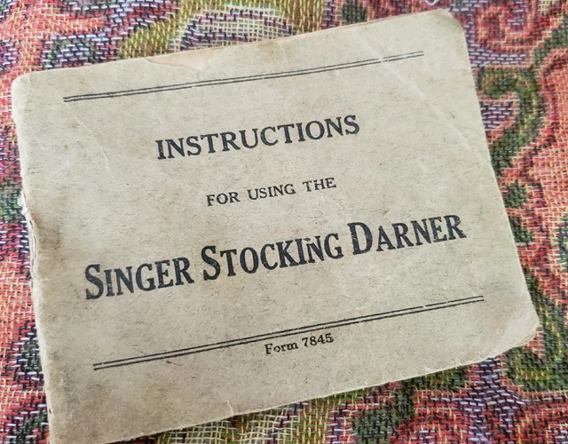 1909 Singer Stocking Darner Instructional Manual Sewing Advertising Pamphlet