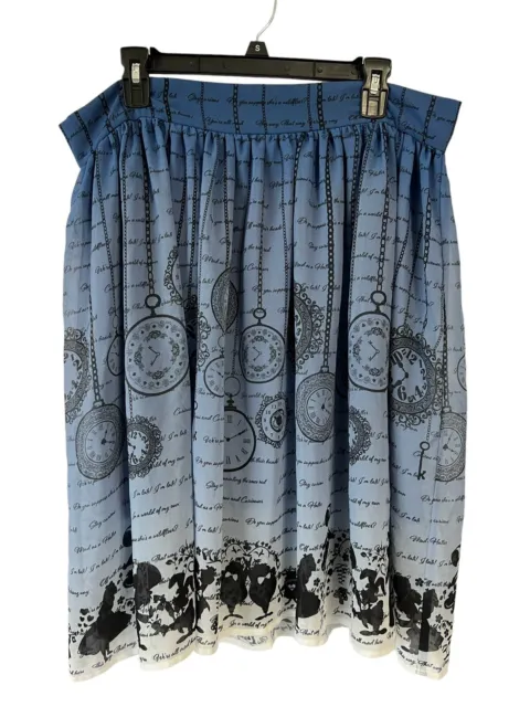 DISNEY ALICE IN Wonderland Clock Skirt Size 14 Hot topic $33.57 - PicClick