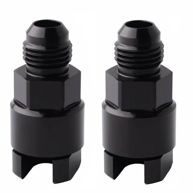 2x 6AN Fuel Adapter Fit For To 3/8 Or 5/16 GM Quick Connect W/Thread EFI Female