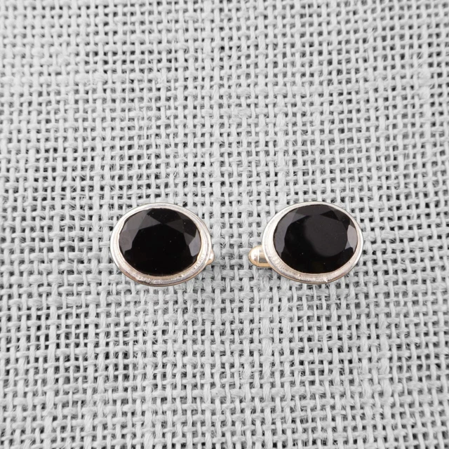 Boutons De Manchette Argent Massif 925 - Lot De 2 - Élégants Et Formels - Occasion