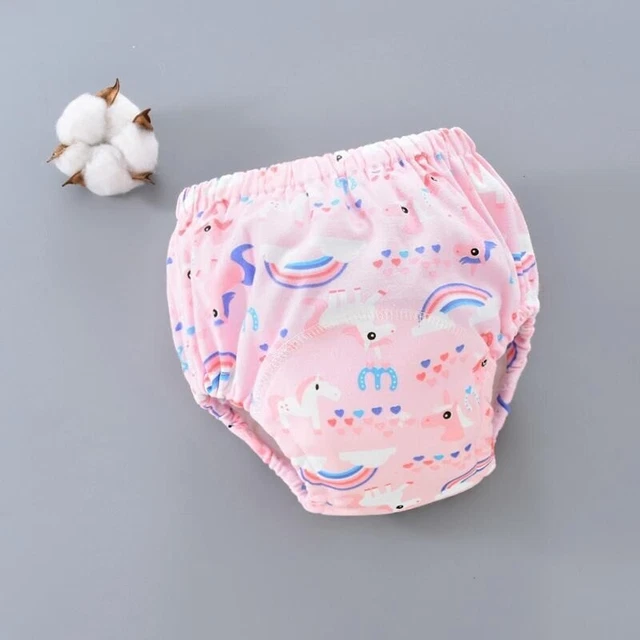 Reusable Baby Training Waterproof Pants Cloth Infant Diaper Nappies M - Size