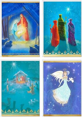 Hallmark IMAGE ARTS Christmas Cards Nativity Angel Wise Men 24 Cards 4 Images