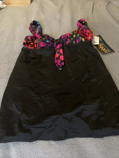 Robby Len Swim Fashion Longitude Skirted Swim Suit Size 16 NWT