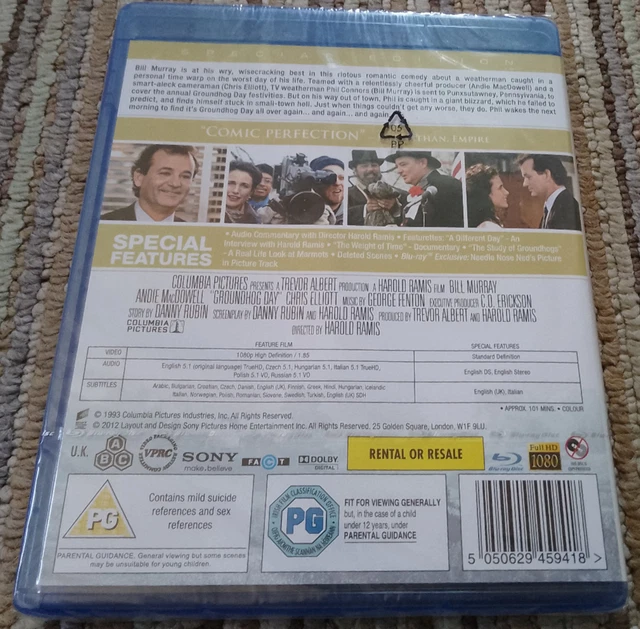 GROUNDHOG DAY (BLU-RAY, 2012) Bill Murray, Andie MacDowell, Harold