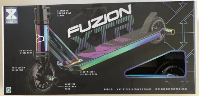 Fuzion Pro XTR Neochrome 2 Wheel Kick Scooter Brand New Sealed - Fast Shipping! Fuzion Pro XTR Neochrome 2 Wheel Kick Scooter Brand New Sealed - Fast Shipping!