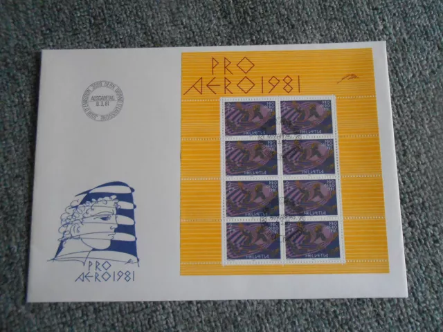 Schweiz Mi Nr 1196 Kleinbogen  auf FDC