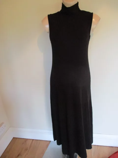 Isabella Oliver Maternity Black High Neck Sleeveless  Maxi Dress Size 2 Uk 10