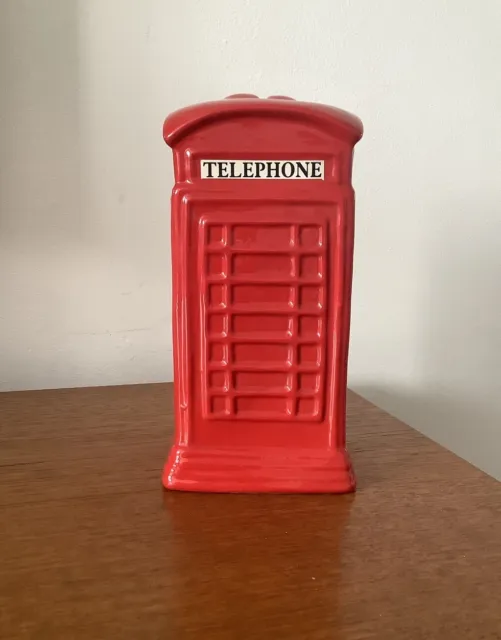 Telephone Box Money Box - Ceramic / Red UK / British London Phone Box