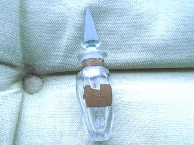 Vintage  Boots Glass Perfume Bottle  With Glass Stopper