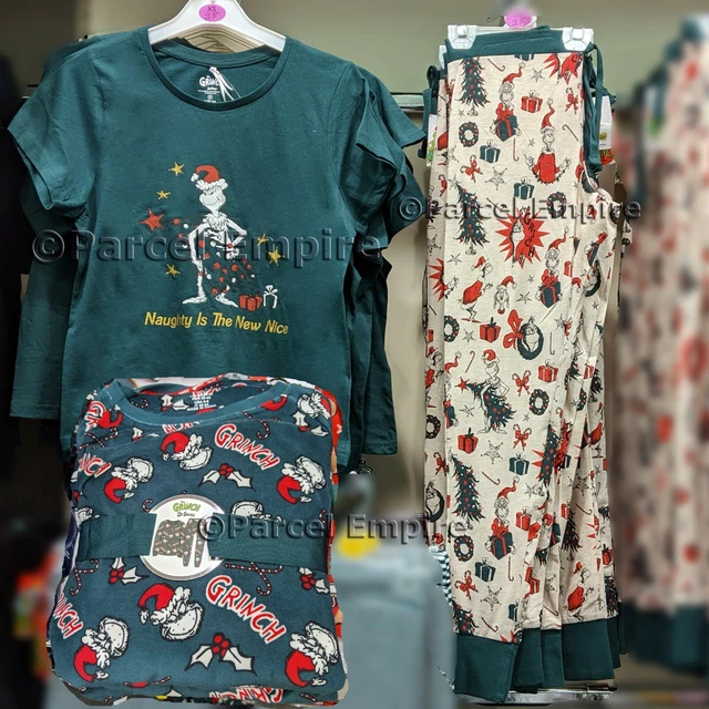 GRINCH Pigiami, T-Shirt O Leggings (Scegli) Natale UFFICIALE Dr Seuss PIG