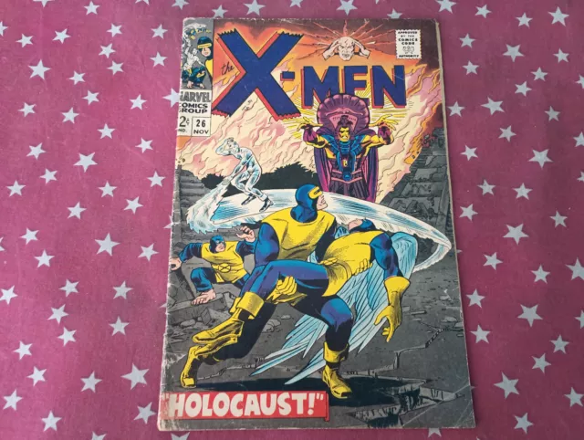 Uncanny X-Men #26 Marvel 1966 Holocaust! Jack Kirby Cover! Good Back cover Tear