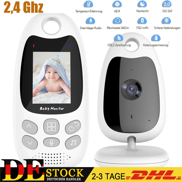 LCD Babyphone mit Kamera Display Nachtsicht Babymonitor Temperaturüberwachung