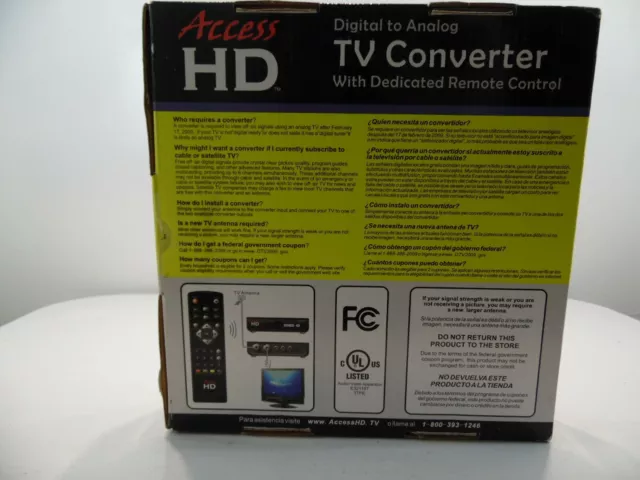 Access HD Digital Analog tv converter (inv801rk2) DTA 1080 with dedicated remote