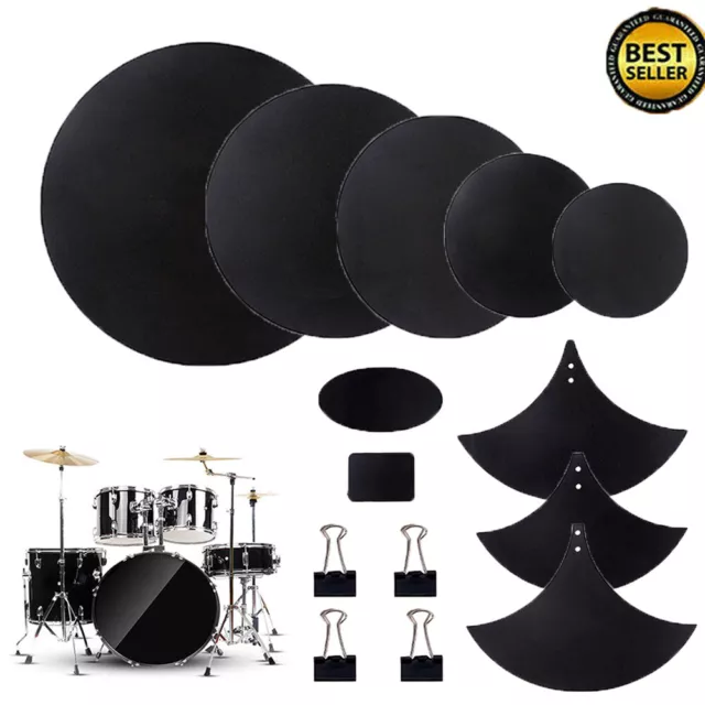 14X Cymbal Drum Mute Pads Sets for Drum Practice Mute Pad Set Drum Silencer O3S9