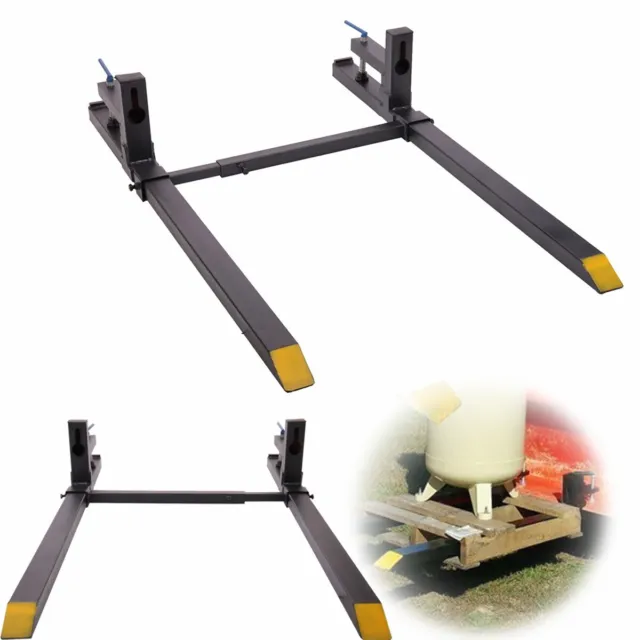 Pallet Forks 1500 Lbs Clamp on Pallet Forks for Tractor Bucket Heavy Duty Metal