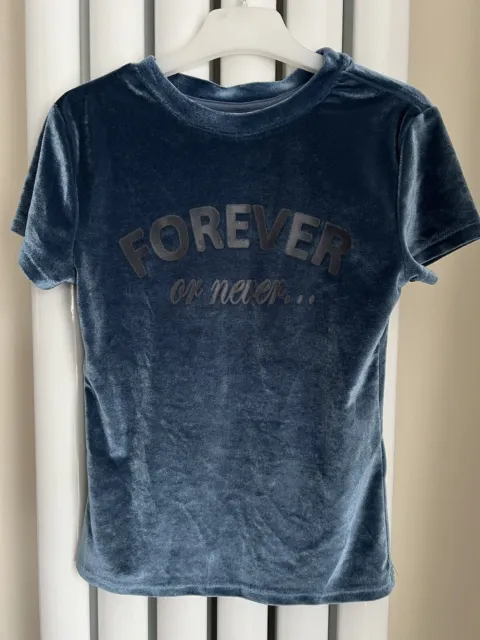 H&M Divided - “ Forever Or Never “ Girls Top T-Shirt - Size XS