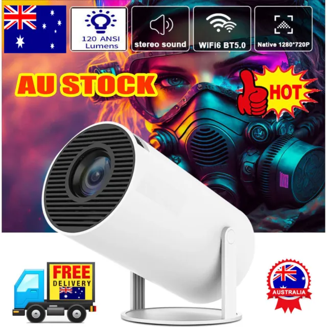 WiFi LED Projector Android Bluetooth Portable Mini Home Theater HDMI