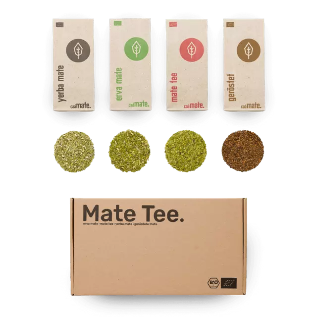 caámate Mate Tee Probierset BIO ● 4 Sorten zum Probieren ● fair & luftgetrocknet