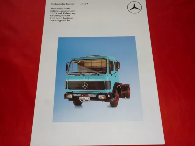 MERCEDES NG 1013 S Sattelzugmaschine Prospekt Brochure Depliant Folleto von 1984