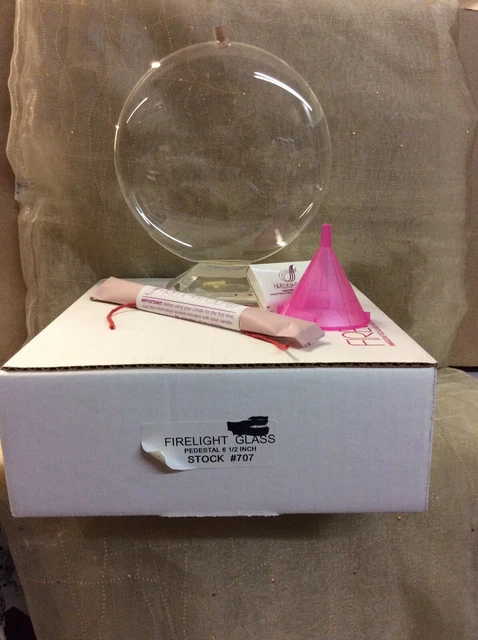 FIRELIGHT Art Glass Handblown 6.5 “ Pedestal OIL CANDLE Lamp - #707-Unused-NEW!!