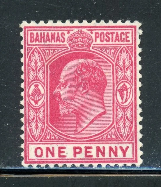 BAHAMAS 45 SG72 MH 1906-11 1p red KEVII Wmk Mult Crown CA CV$33
