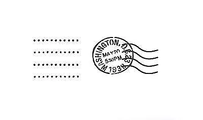 WALL STENCILS PATTERN 6.49"X4.33" Airbrush STENCIL TEMPLATE WASHINGTON postmark