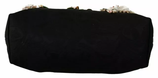 DOLCE & GABBANA Bag Purse VANDA Black Floral Crystal Shoulder Borse RRP $5700 3