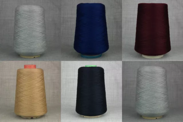 SUPERSOFT CASHMERE MERINO WOOL YARN 200g CONE 1 PLY FINE MACHINE KNITTING COBWEB