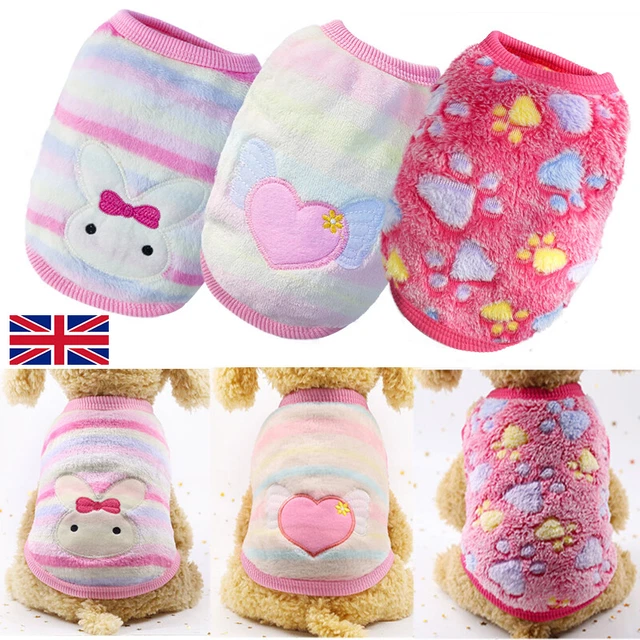 Small Dog Clothes Pet Chihuahua Winter Warm Fleece Vest Cartoon Puppy Cat Coat
