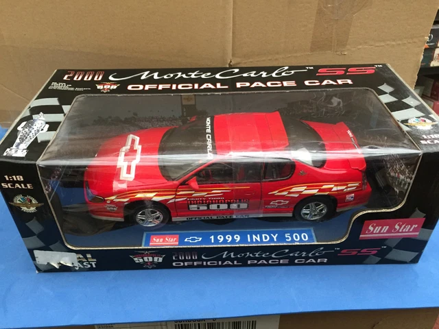 SUNSTAR 1/18 SUPERBE CHEVROLET MONTE CARLO SS 1999 INDIANAPOLIS 500 EN BOITE D4
