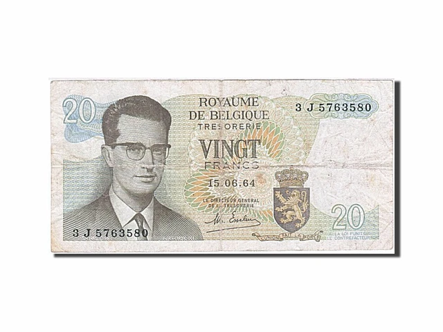 [#260539] Banknote, Belgium, 20 Francs, 1964, 1964-06-15, KM:138, VF(30-35)
