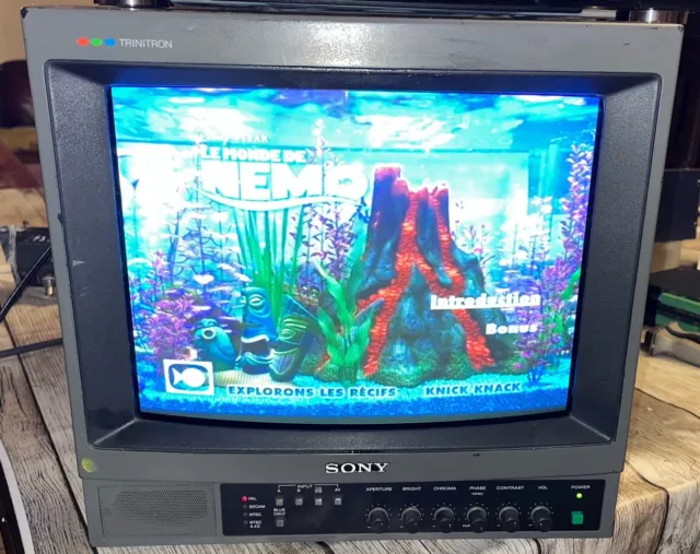 MONITEUR VIDÉO Sony Trinitron PVM 1440 QM CRT  /  POUR GAMER 14 Pouces