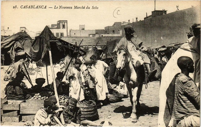 CPA AK CASABLANCA Le Nouveau Marché du Soko MAROC (688662)