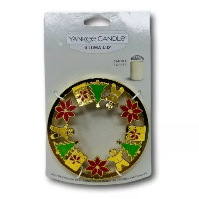 Yankee Candle Christmas Illuma-Lid Topper Merry Poinsettia Presents