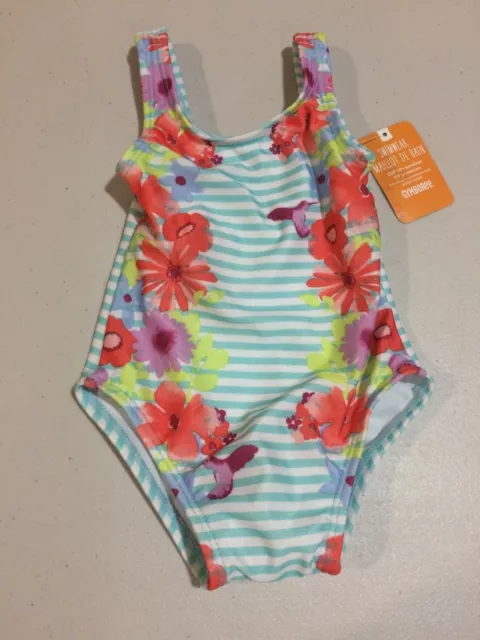 NWT Gymboree Girls Toddler Striped Flower Swimsuit UPF 50+ 1 pc Many Sizes