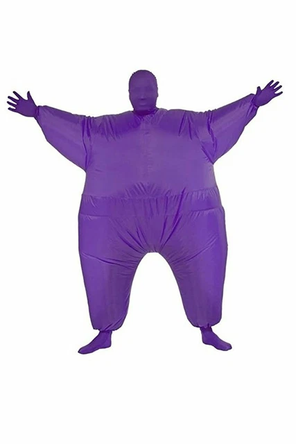 Adult Chub Inflatable Costume Suit Blow Up Purple Blue Red Pink Green 5 Colors