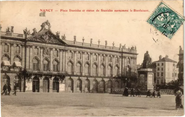 CPA Nancy-Place Stanislas et statue de Stanislas (188136)
