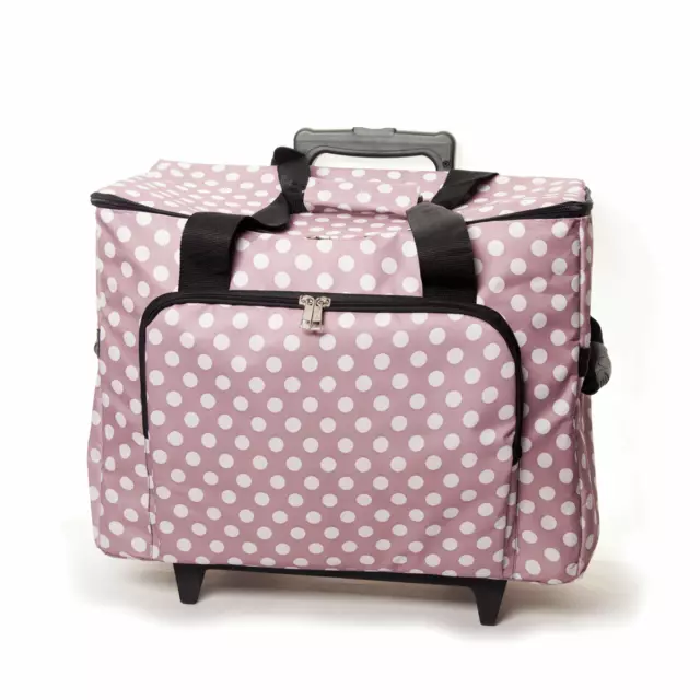 Hobby Gift Sewing Machine Trolley Bag: Mauve Spot