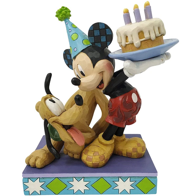 FIGURINE DE COLLECTION Happy Birthday Mickey et Pluto EUR 88,99