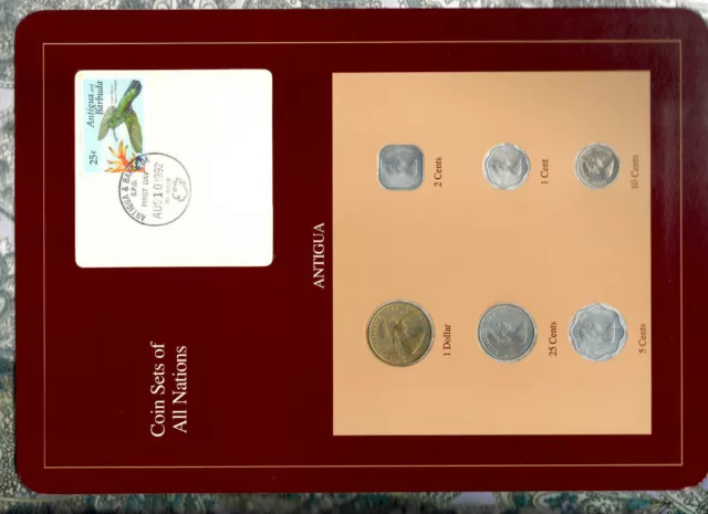Coin Sets of All Nations Antigua E.C.1981-1989 UNC $1 1986 Scarce AUG101992