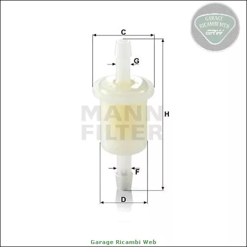 WK21(10) Filtro carburante Mann-Filter Benzina per LIGIER NOVA