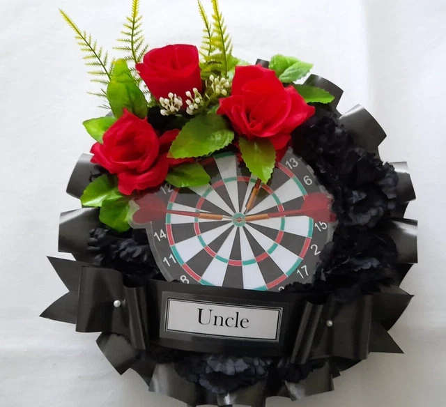 ARTIFICIAL FUNERAL FLOWERS, Dartboard, Dad, Brother, Uncle, Grandson