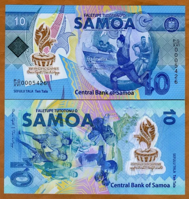 Samoa, 10 Tala, 2019, P-New, POLYMER, UNC Commemorative