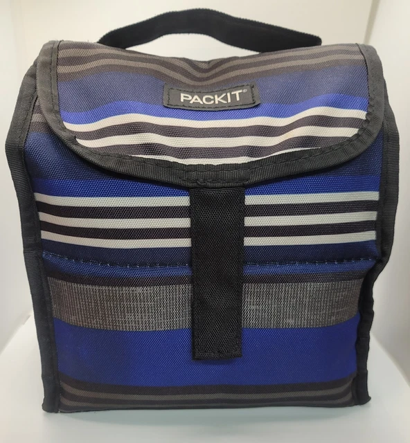 Back-to-School Personal PackIt Freezable Lunch Bag Cooler/BLACK/BLUE/GREY/WHITE