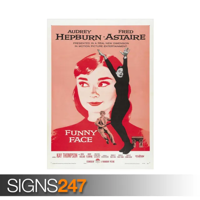 AUDREY HEPBURN FUNNY FACE (ZZ149) MOVIE POSTER Poster Print Art A0 A1 A2 A3