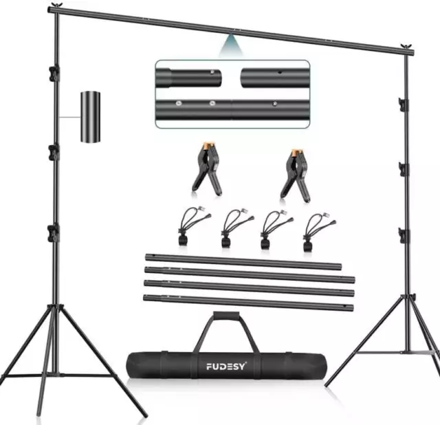 Photo Video Studio 10 X 10Ft Heavy Duty Adjustable Backdrop Stand,Background Sup