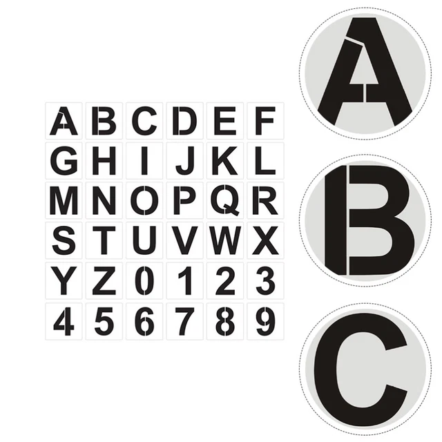 MODELLI DI DISEGNO in plastica stencil per lettere tratti pittura