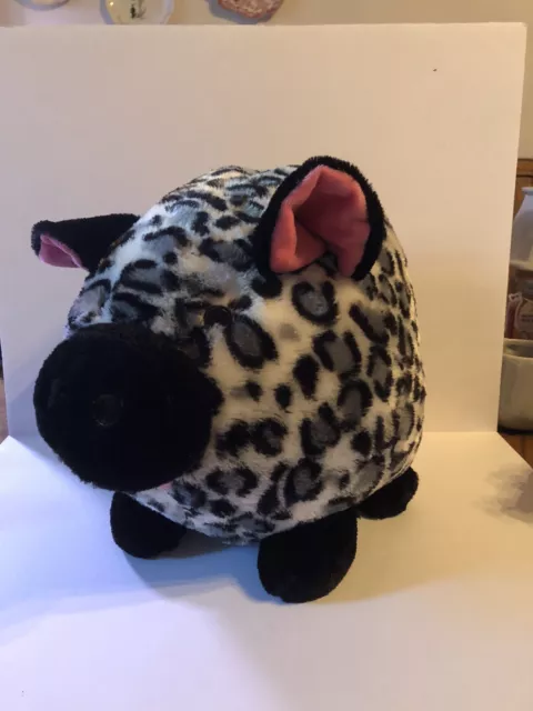 Starpoint Black White Pink Piggy Bank Pig Plush Soft Toy Stuffed Animal